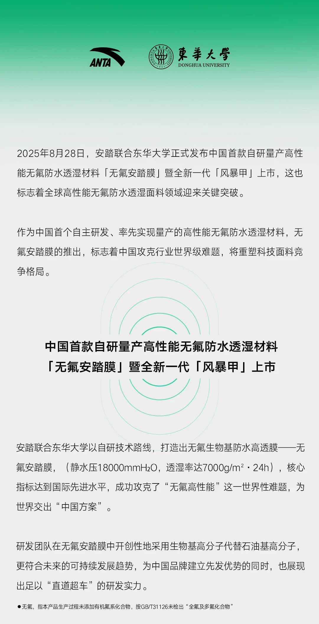 「无氟安踏膜」暨全新一代「风暴甲」正式发布